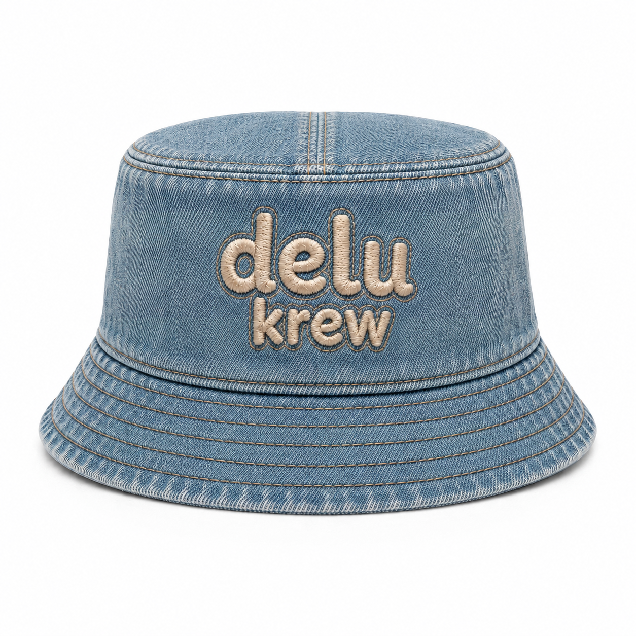 DELU KREW denim bucket hat