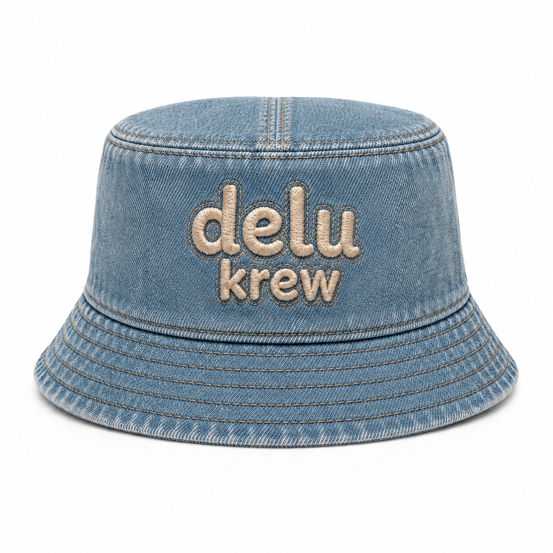 DELU KREW denim bucket hat