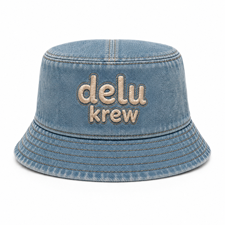 DELU KREW denim bucket hat