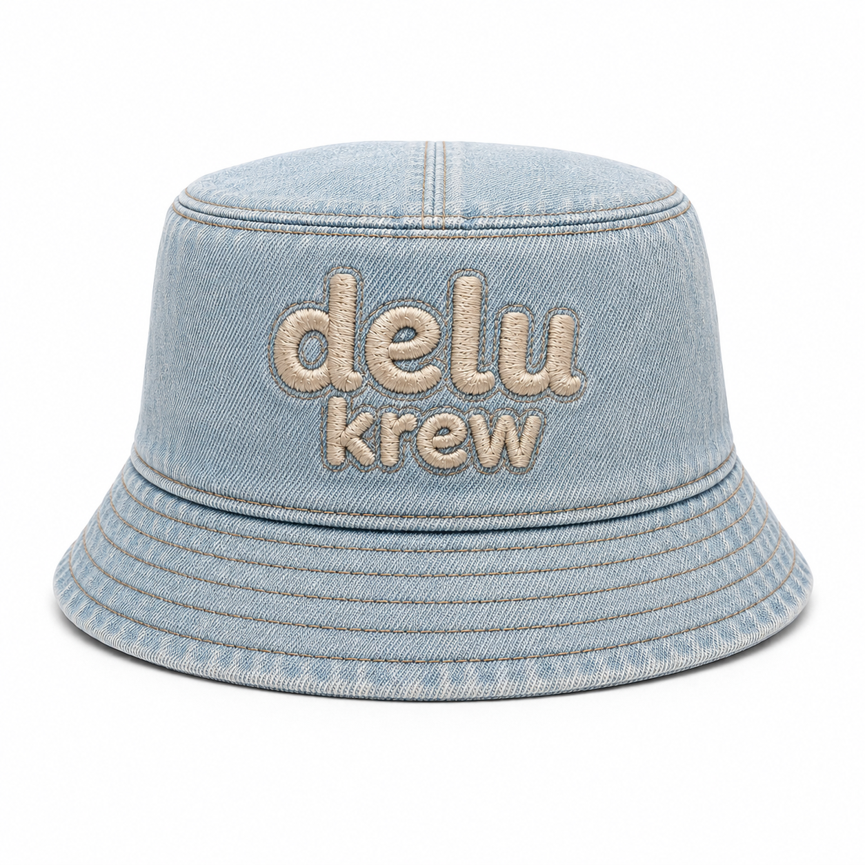 DELU KREW denim bucket hat