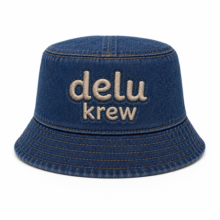 DELU KREW denim bucket hat